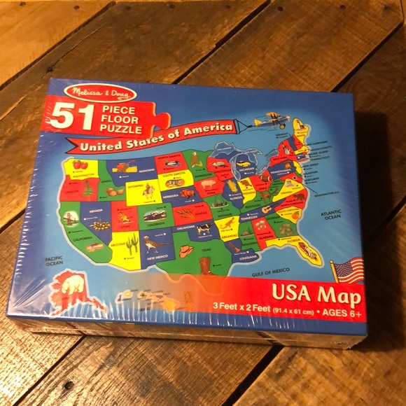 Mellisa & Doug United States of America Map children’s Floor puzzle - Picture 6 of 6